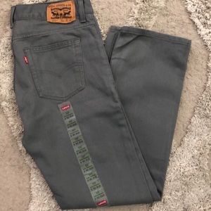 Boys Levi Strauss 513 Gray jeans size 18Reg